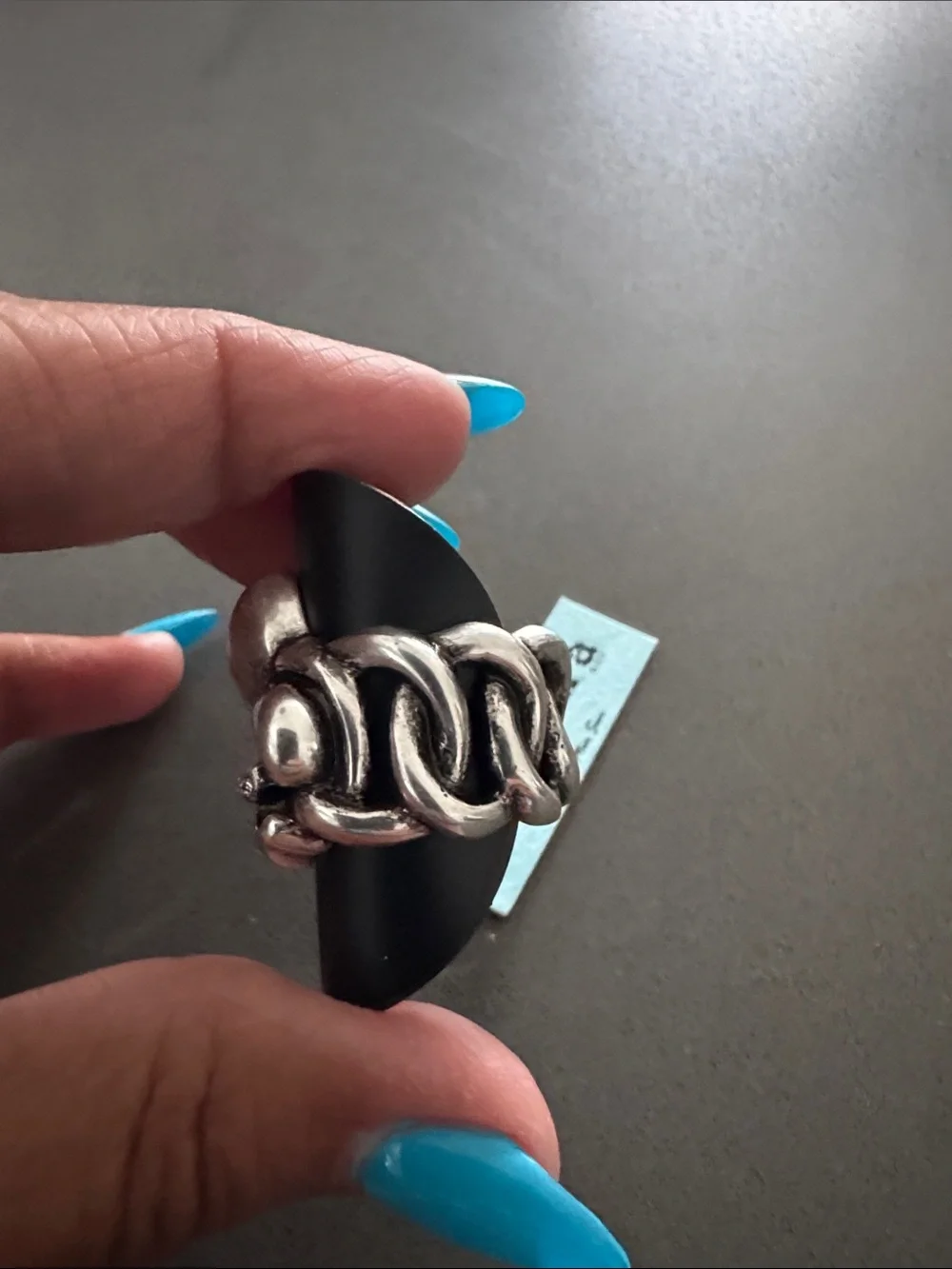 Sigma Gothic Silver Fleur-de-Lis Men's Ring with Crystal Accent size 9